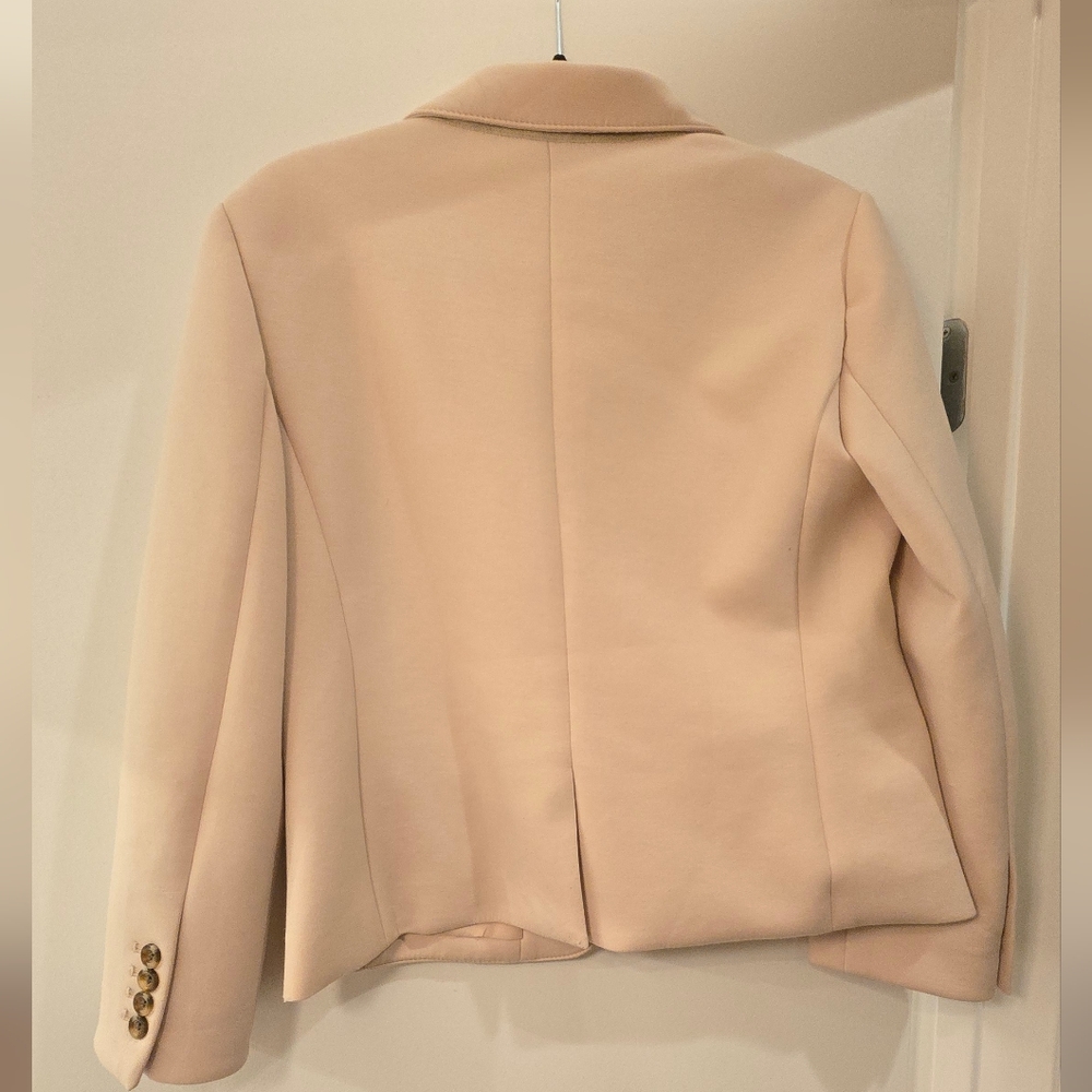Ann Taylor Stretch Cotton Blazer in Cream - Picture 4 of 4
